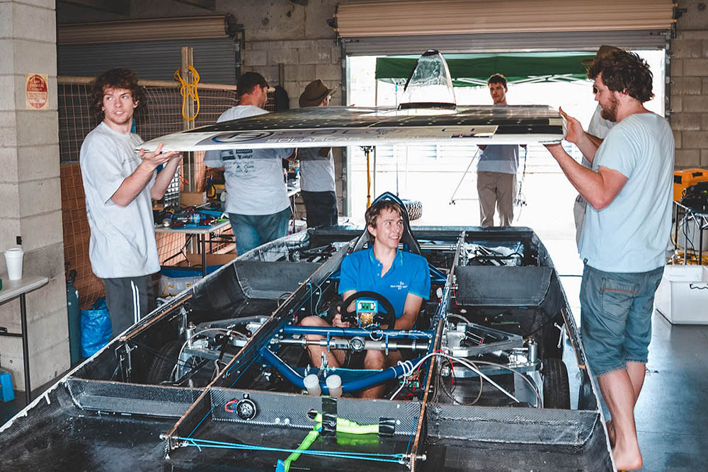 SOLACE in the garage at Hidden Valley in 2013