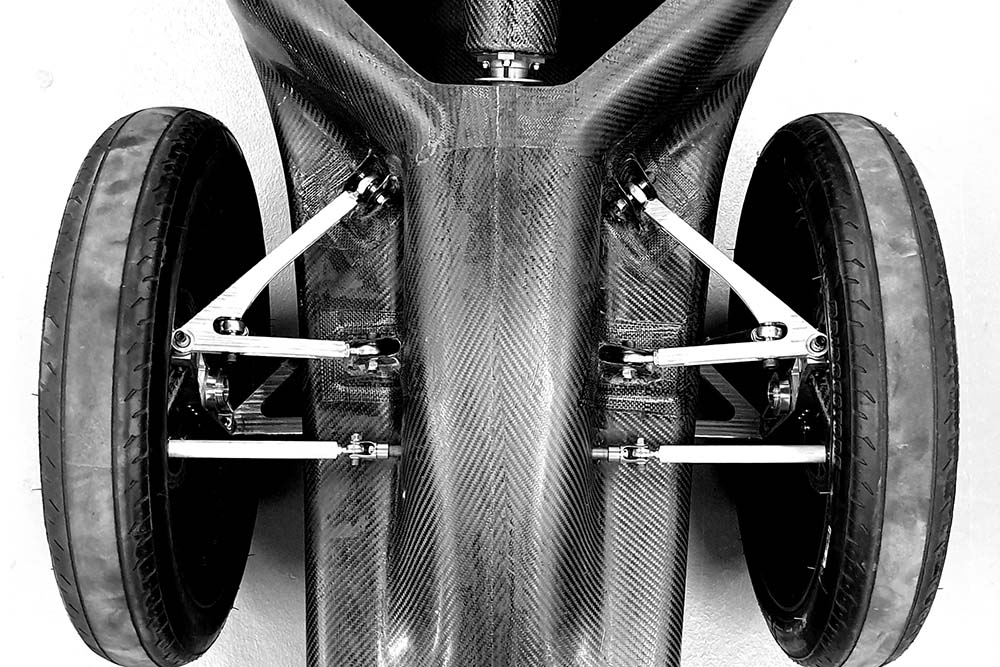 The carbon fibre chassis of UNLIMITED 3.0